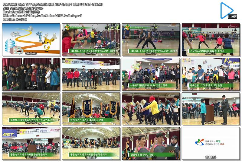 [2017 서구톡톡 09회] 제1회 서구협회장기 배드민턴 대회 사진
